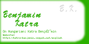 benjamin katra business card